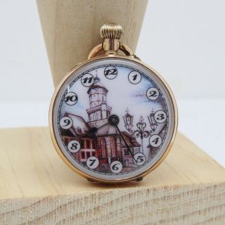 Small Ladies Antique 9ct Gold Pocket Watch.