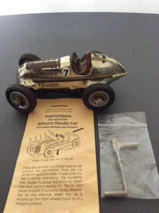Schuco Studio Germany Mercedes Benz Grand Prix Racer 1936 7 Tin Wind - Up Toy Car