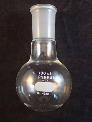 100ml Laboratory Boiling Flask Kontes Long Neck 24/40 Opening Pyrex Lab Glass
