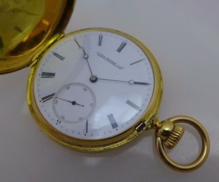 Early Patek Philippe & Cie 18k Yellow Gold Antique Hunter Case Mens Pocket Watch