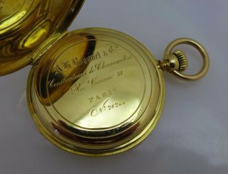 Early Patek Philippe & Cie 18K Yellow Gold Antique Hunter Case Mens Pocket Watch 6