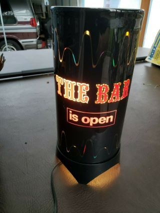 Bar Is Open Light Sign Beer Motion Rotating Retro Lamp