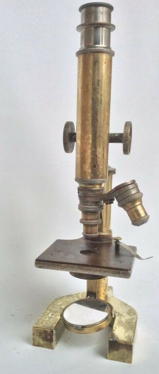 Antique Brass Bausch & Lomb Microscope Circa 1900