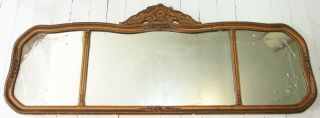 Parlor Antique Fireplace Mantle Mirror Late 1800 