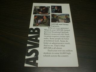 1979 Asvab Army Recruitment Brochure