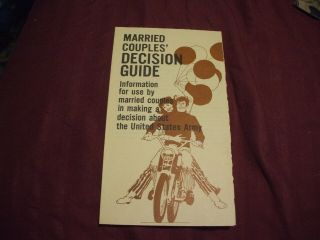 1978 Married Couples Decision Guide - U.  S.  Army Recruitment Brochure