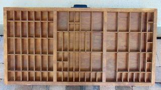 Antique Printers Type Tray Wooden Drawer Wall Art Decor 32 " Hamilton Rustic Box