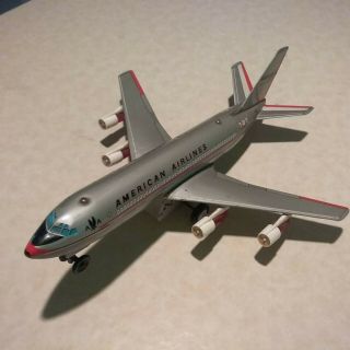 American Airlines 707 13 Inch Tin Friction Toy Airplane,  Japan Tn