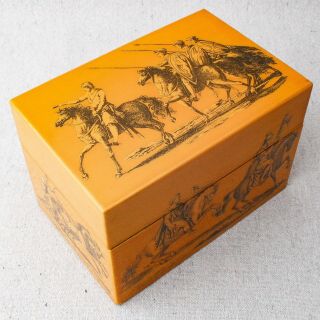 Vintage Fornasetti Style Italian Neoclassical Greco Roman Soldiers Decoupage Box 3
