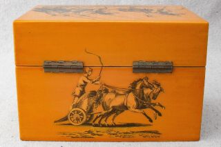 Vintage Fornasetti Style Italian Neoclassical Greco Roman Soldiers Decoupage Box 8
