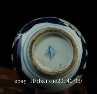 Old blue and white porcelain hand painted ancients porcelain Garlic vase b01 5