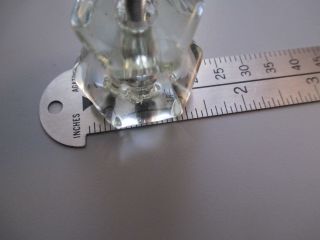 Vintage glass drawer pull knobs clear glass 6