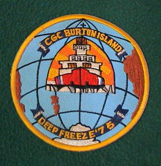 Us Coast Guard Uscgc Burton Island Wagb - 283 Deep Freeze 1975 Patch