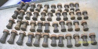 Early,  Rare,  Tapered Round Head Bolts With Nuts,  Came Out Of Old Carriage House