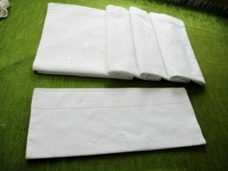 Vintage Sheet & Pillowcase - 100 Cotton - Hand Embroidery - 86 " Wide -
