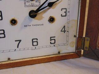 Antique Seth Thomas Square Wall Clock 8 - 6/8 