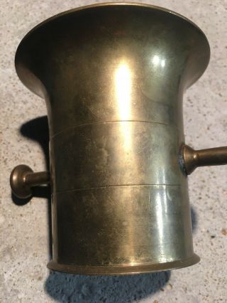 Antique Collectible Brass Mortar Pestle 3