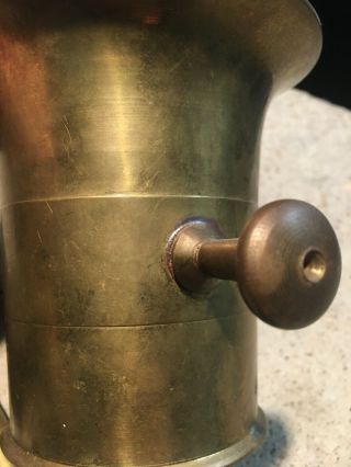 Antique Collectible Brass Mortar Pestle 4