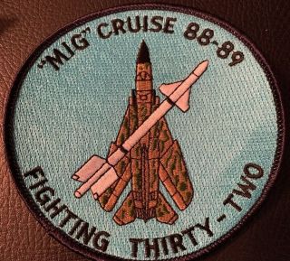 Top Gun Mig Cruise 88 - 89 U.  S.  Navy Carrier Patch Us