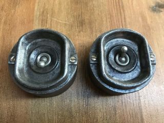 Britmac Vintage Cast Iron Industrial Light Switches One Gang Salvaged Reclaimed