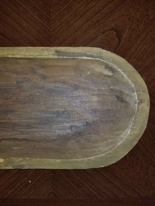 ANTIQUE PRIMITIVE HAND CARVED WOOD DOUGH BOWL TRENCHER 3
