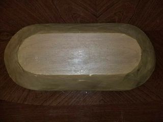 ANTIQUE PRIMITIVE HAND CARVED WOOD DOUGH BOWL TRENCHER 5