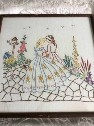 HAND EMBROIDERED CRINOLINE LADY PICTURE 2