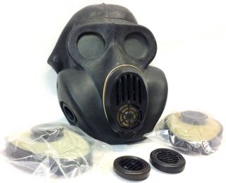 With Defect Soviet Russian Black Gas Mask Pbf Eo - 19 Art Photo Making Props