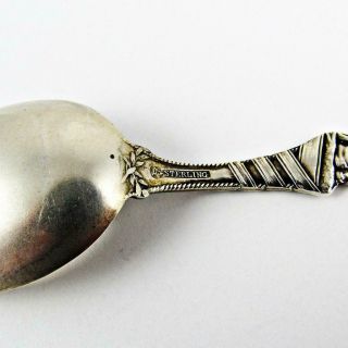 ANTIQUE MINING SCENE,  JOPLIN,  MISSOURI MINER FIGURAL STERLING SILVER SPOON 7