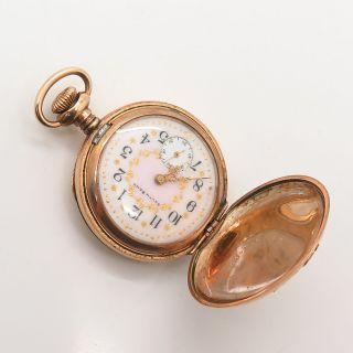 3 - Tone Gold Filled Antique Victorian South Bend 17 Jewels Pocket Watch 5