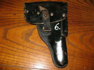 Black Leather Pistol Holster German Military Surplus Walther P1 P38 9mm