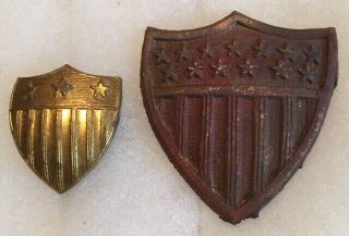 Indian Wars,  2 Brass/copper Shields,  Bannermanns,