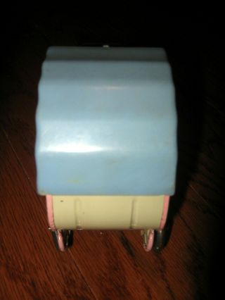 VTG OHIO ART Tin Metal Baby Doll Carriage/Stroller/Buggy retro 1950;s all metal 5