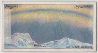 Northern Lights Arctic Auroras Solar Borealis Astronomy C100 Y/o Trade Card