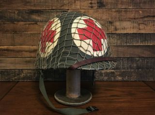 Wwii Us Army 4 Panel Combat Medic Helmet M1 D - Day - Complete