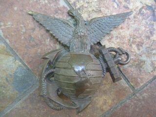 Vintage 1881 - 1902 Us Marine Corps Pickel Spiked Helmet Emblem