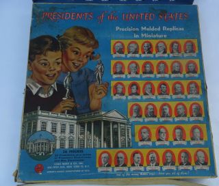 Vintage 50s Marx Co.  Presidents Of The United States Figurines Complete