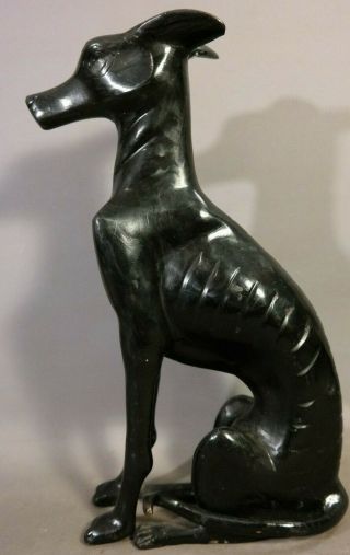 14 " Vintage Mid Century Deco Bronze Old Greyhound Whippet Statue Dog Sculpture
