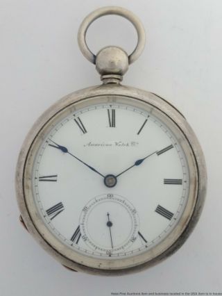 Ps Bartlett 1857 Model Waltham Heavy Coin Silver Key Wind Pocket Watch