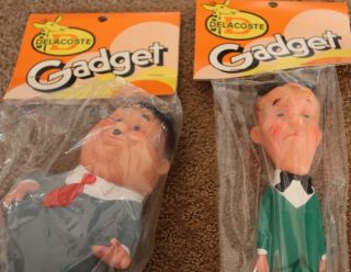 Delacoste Gadget Laurel & Hardy Stan And Ollie Larry Harmon Pictures.  rubber toy 2