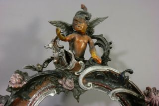 Vintage ART NOUVEAU Style WINGED PUTTI Cupid ANGEL Figural BOUDOIR Dresser FRAME 5