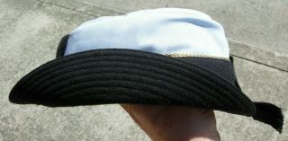 WW2 US Navy Officer WAVE Searsucker Hat - LT Cmdr - Bullion Hat Badge - 4