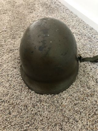 Antique Vintage Us Military M1 Steel Pot Helmet With No Liner