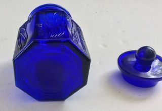 SCARCE VINTAGE ITALIAN COBALT BLUE GLASS HERBAL APOTHECARY JAR 4