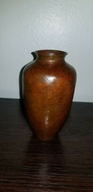 Arts & Crafts Hammered Copper Vase By Ramon Ramirez