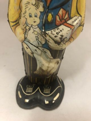 Vintage Marx Dick Tracy B.  O.  Plenty Tin Litho Wind Up Toy 3