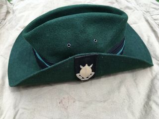 Rhodesian Army Bush War Rhodesian African Rifles Rar Slouch Hat & Badge