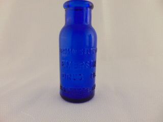 Vintage Cobalt Bottle - Bromo - Seltzer Circa 1930s - Vintage Medicine