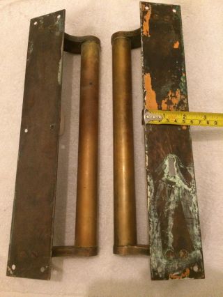 vintage brass door pull handles. 3