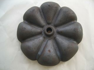 Vintage Antique Cast Iron STAR NAIL CUP Industrial Lazy Susan 8 - Cup Caddy 1900s 2
